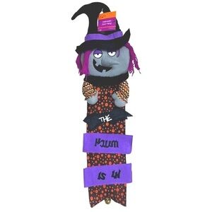 SPOOKY 32” Halloween Plush Wicked Witch Door Wall Hanging Decorative Accent NWT